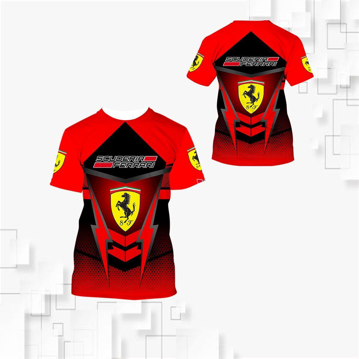 3D All Over FERRARI Shirt Ver 2