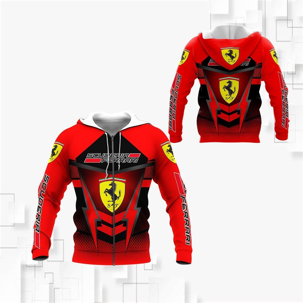 3D All Over FERRARI Shirt Ver 2