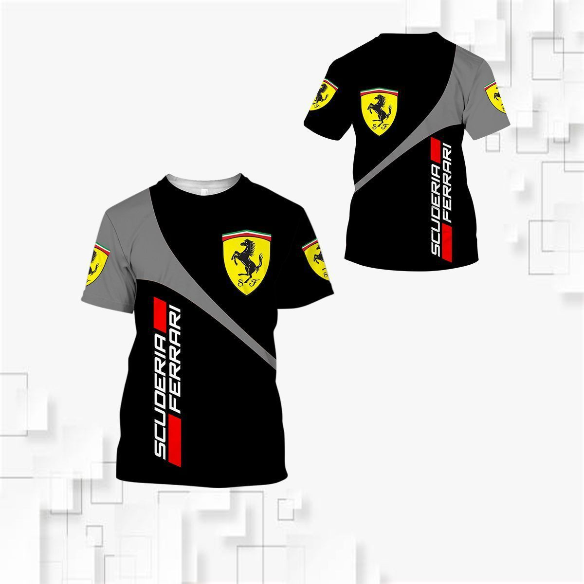 3D All Over FERRARI Shirt Ver 3