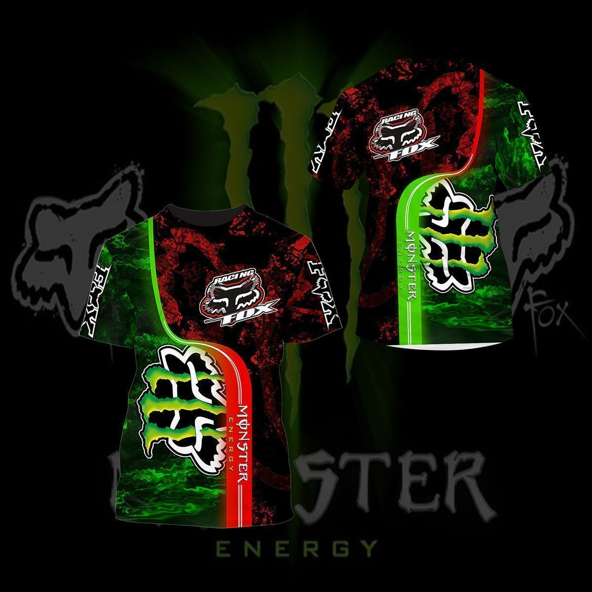 3D All Over Printed Fox Racing TIN Shirts Ver 4