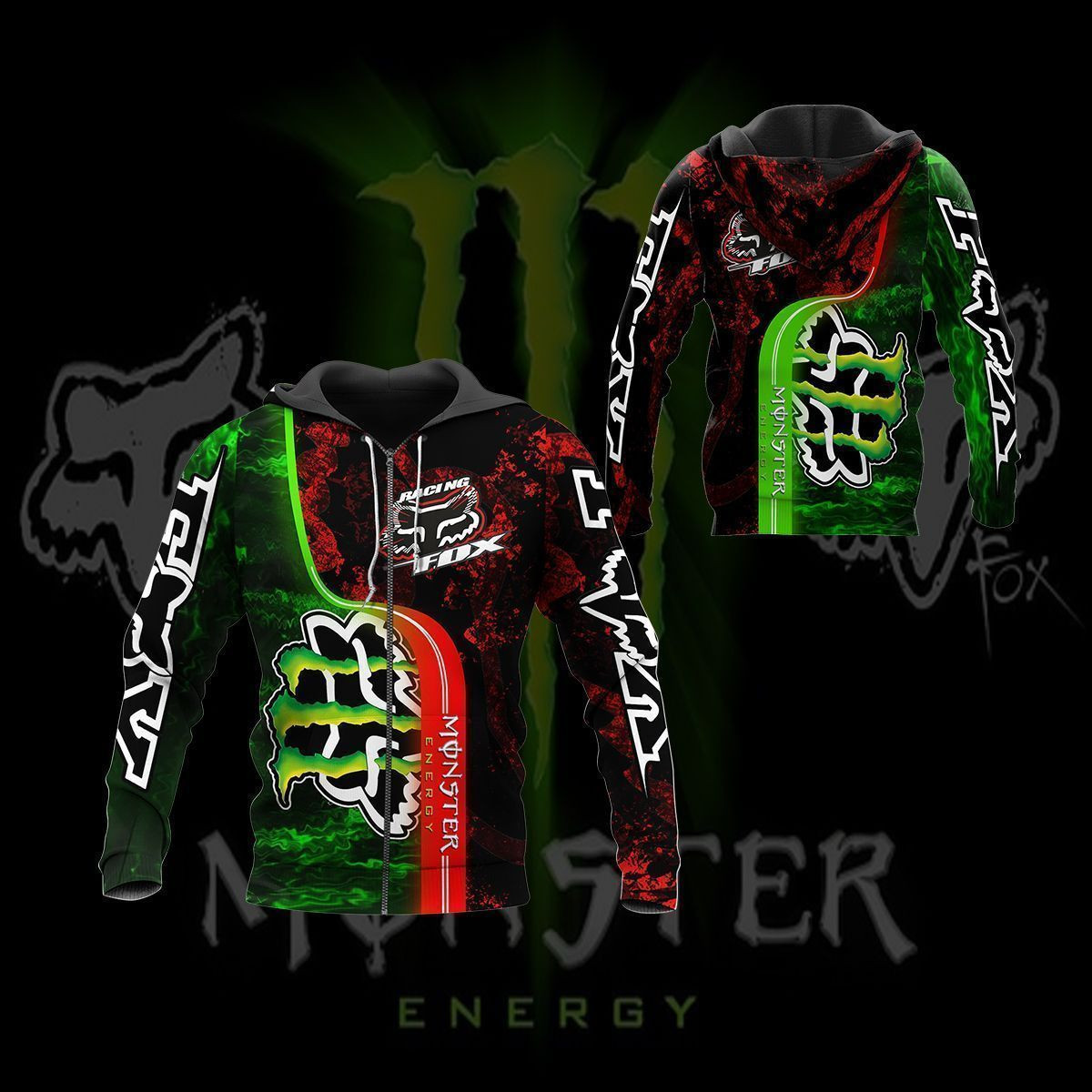 3D All Over Printed Fox Racing TIN Shirts Ver 4