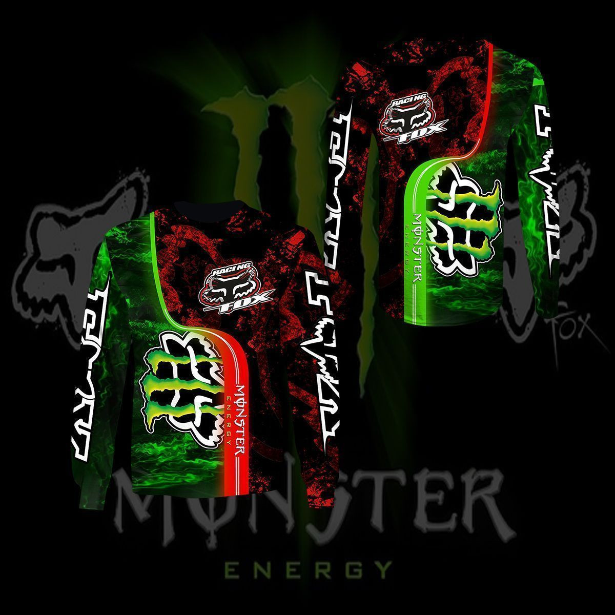 3D All Over Printed Fox Racing TIN Shirts Ver 4