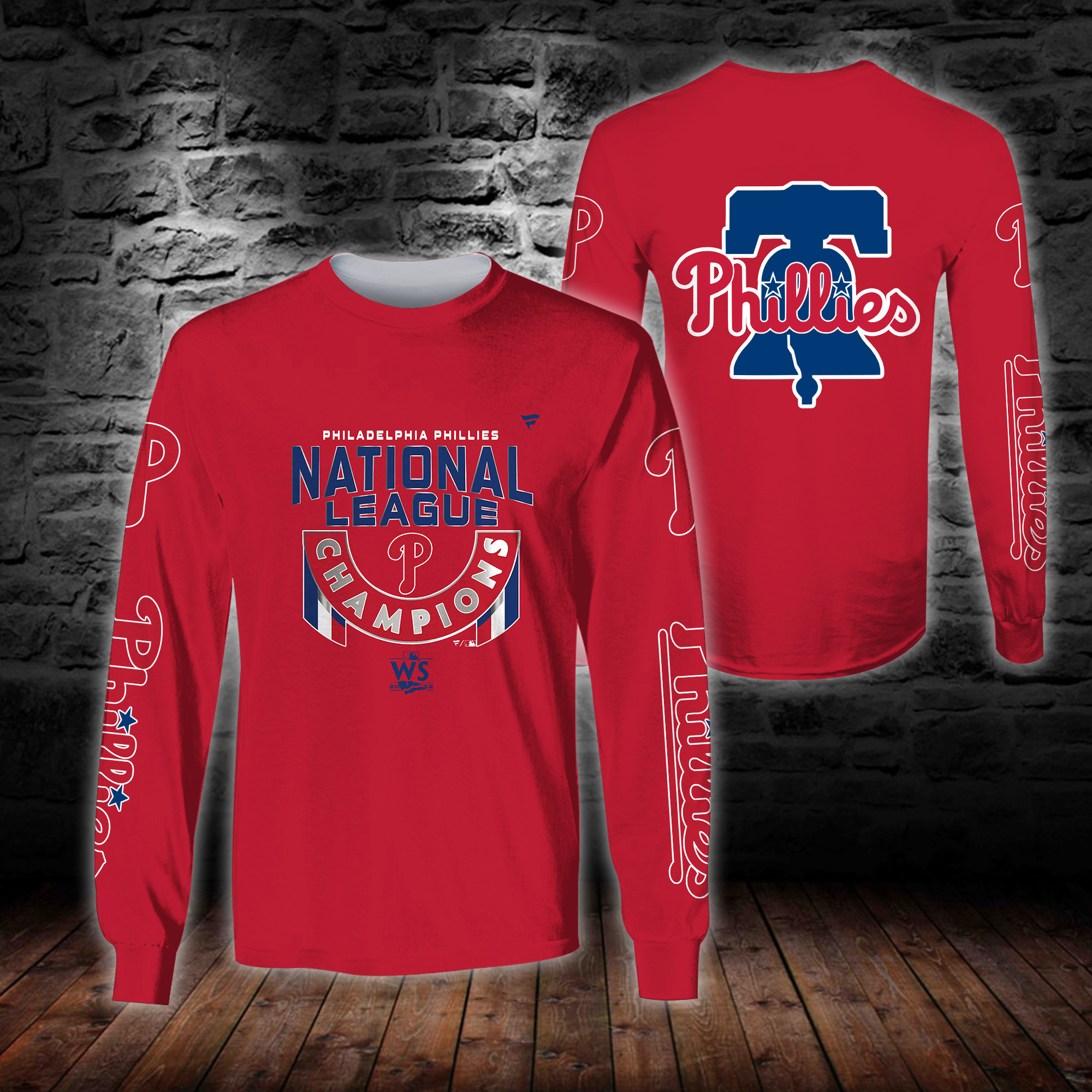 3D All Over Printed Philadelphia Phillies WS Shirt Ver 2