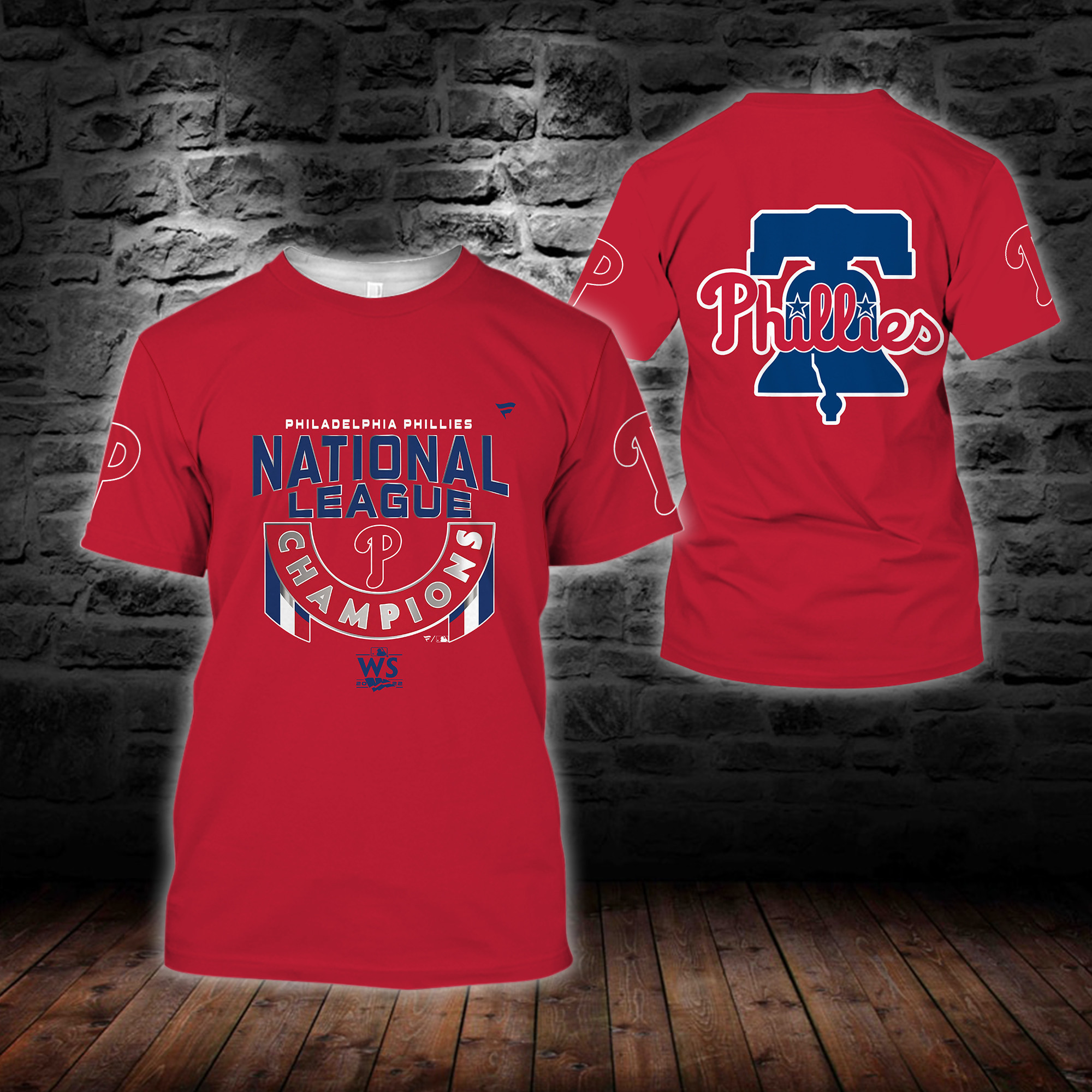 3D All Over Printed Philadelphia Phillies WS Shirt Ver 2