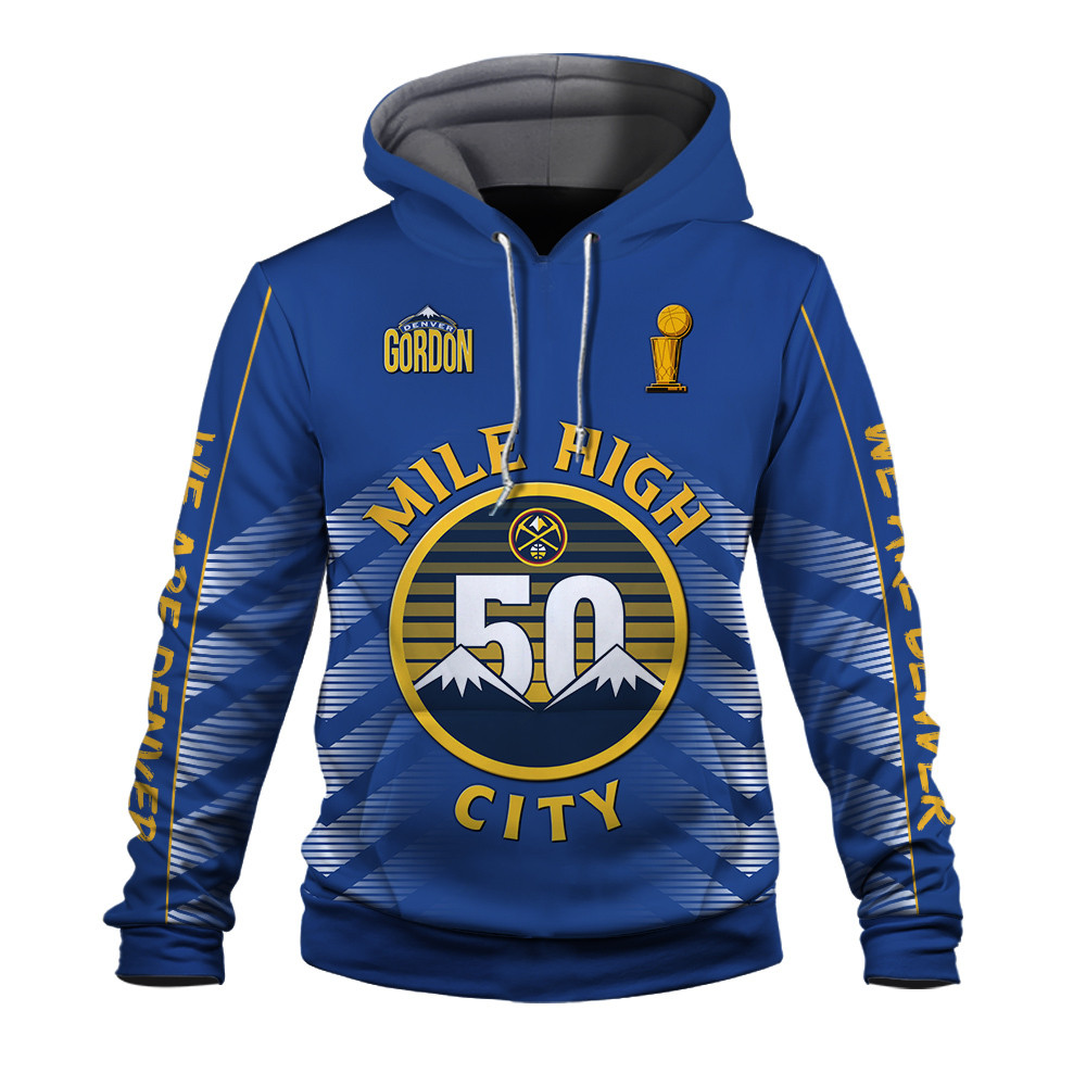 Aaron Gordon 50 NBA Denver Nuggets We Are Denver 5280 Relentless Unisex 3D Hoodie