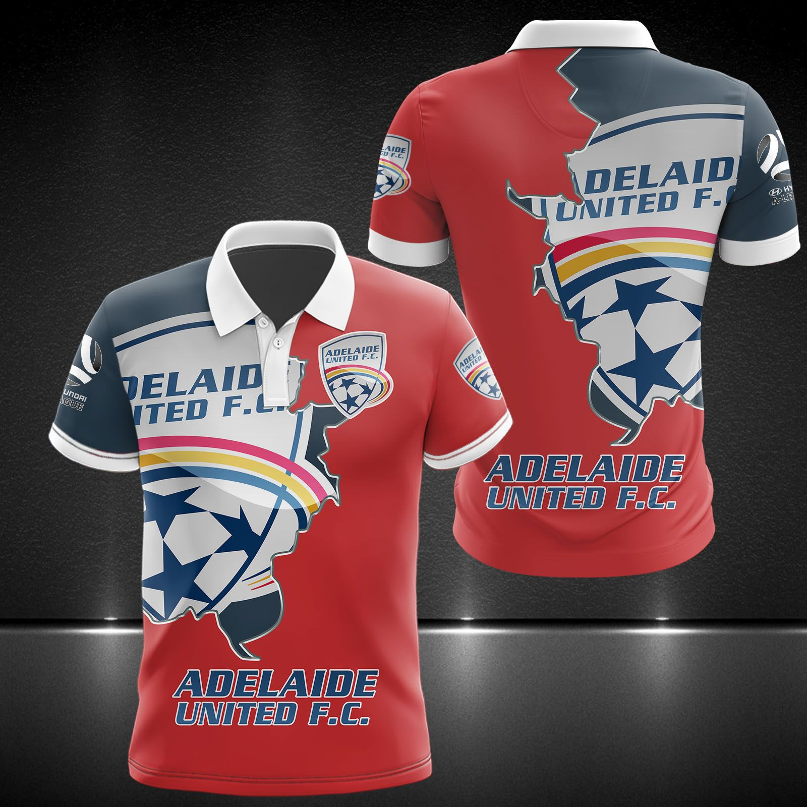 Adelaide United Printing T-Shirt, Polo, Hoodie, Zip, Bomber 7228