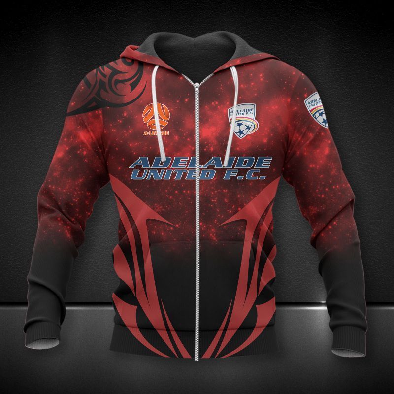 Adelaide United Printing T-Shirt, Polo, Hoodie, Zip, Bomber 7564