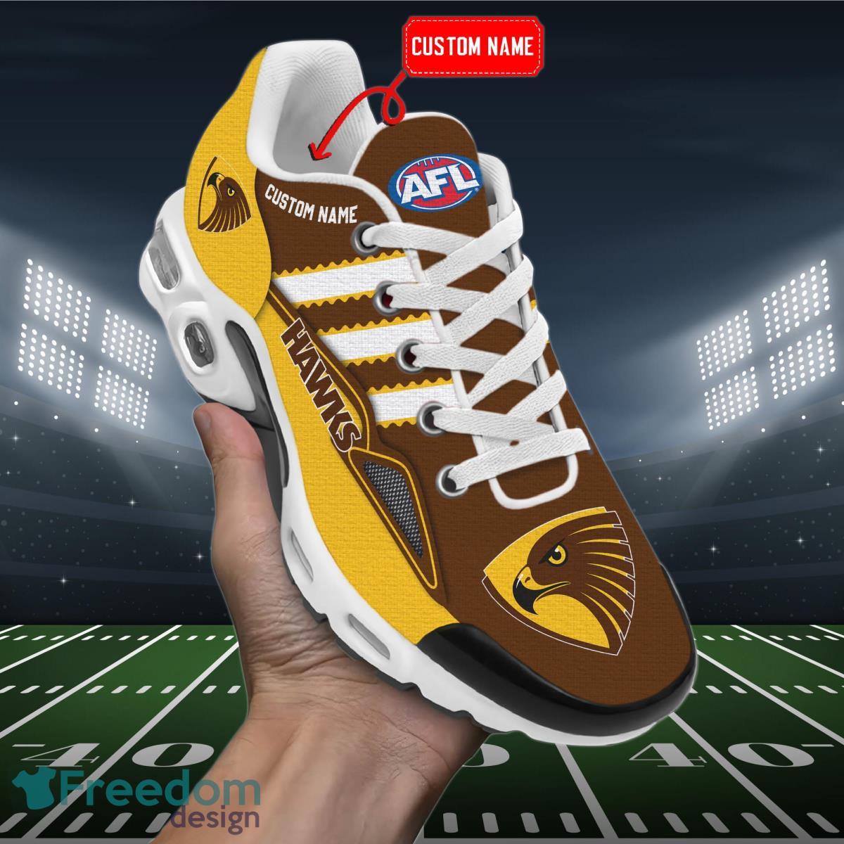 AFL Hawthorn Hawks Personalized Name Air Cushion Sports Shoes Sneaker KLTNS220504