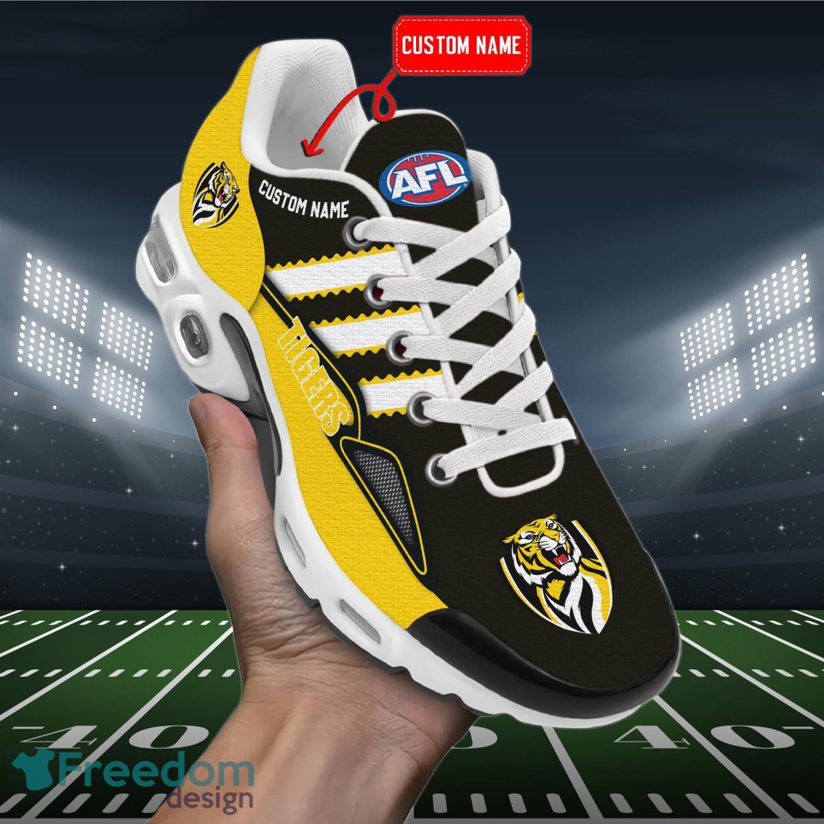 AFL Richmond Tigers Personalized Name Air Cushion Sports Shoes Sneaker KLTNS220508