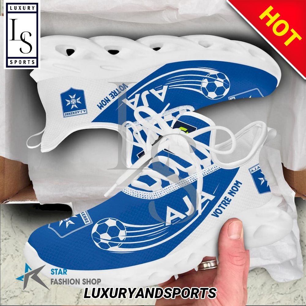 AJ Auxerre Ligue 1 Custom Name Max Soul Shoes
