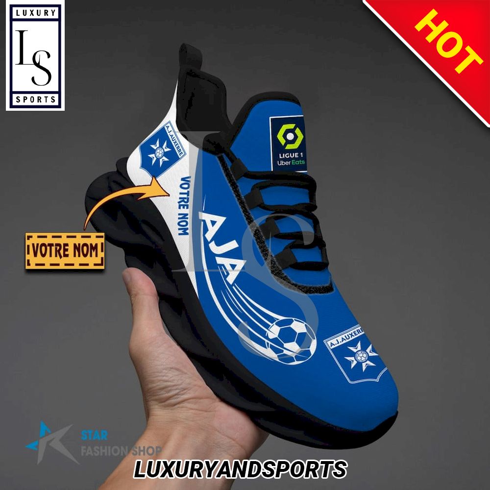 AJ Auxerre Ligue 1 Custom Name Max Soul Shoes