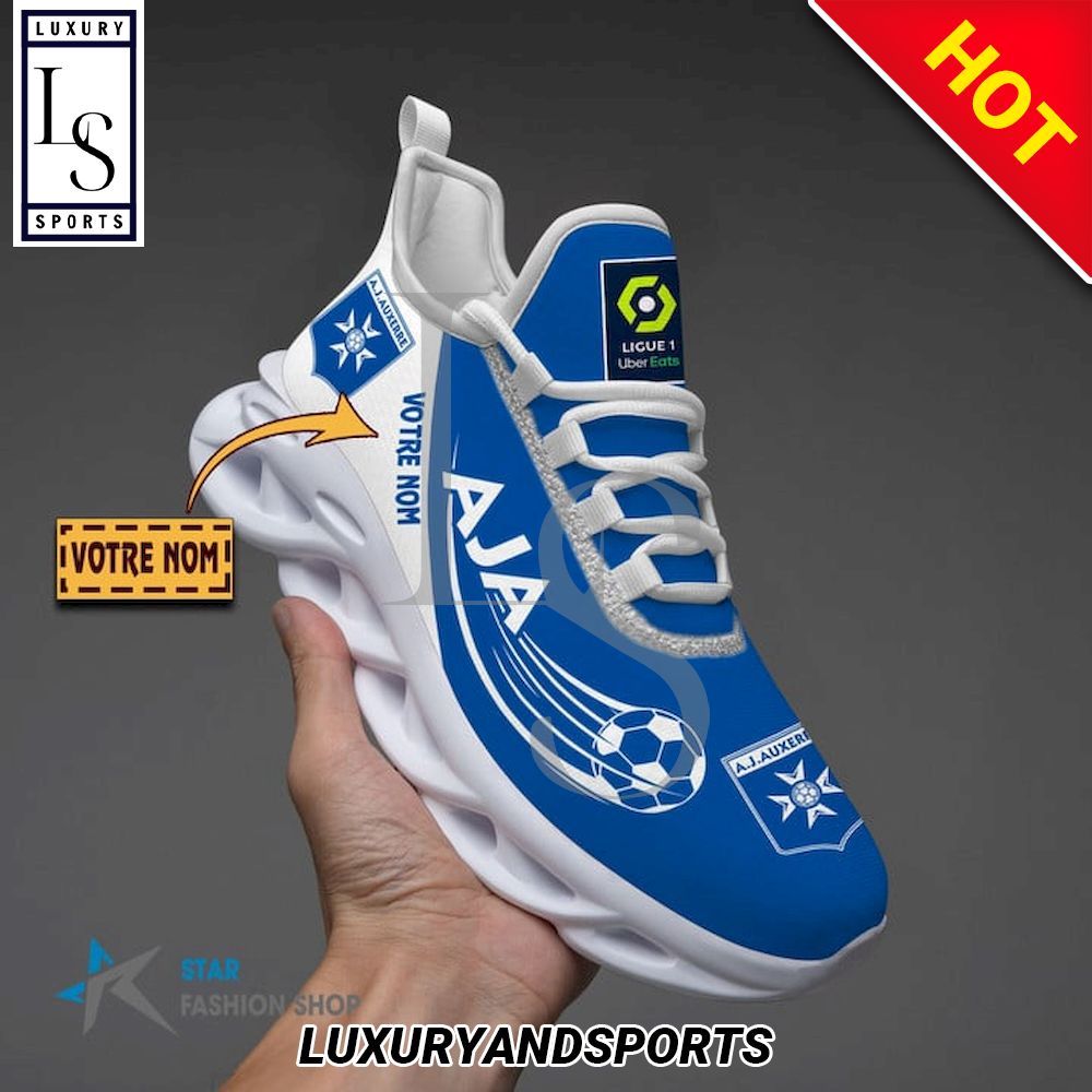 AJ Auxerre Ligue 1 Custom Name Max Soul Shoes