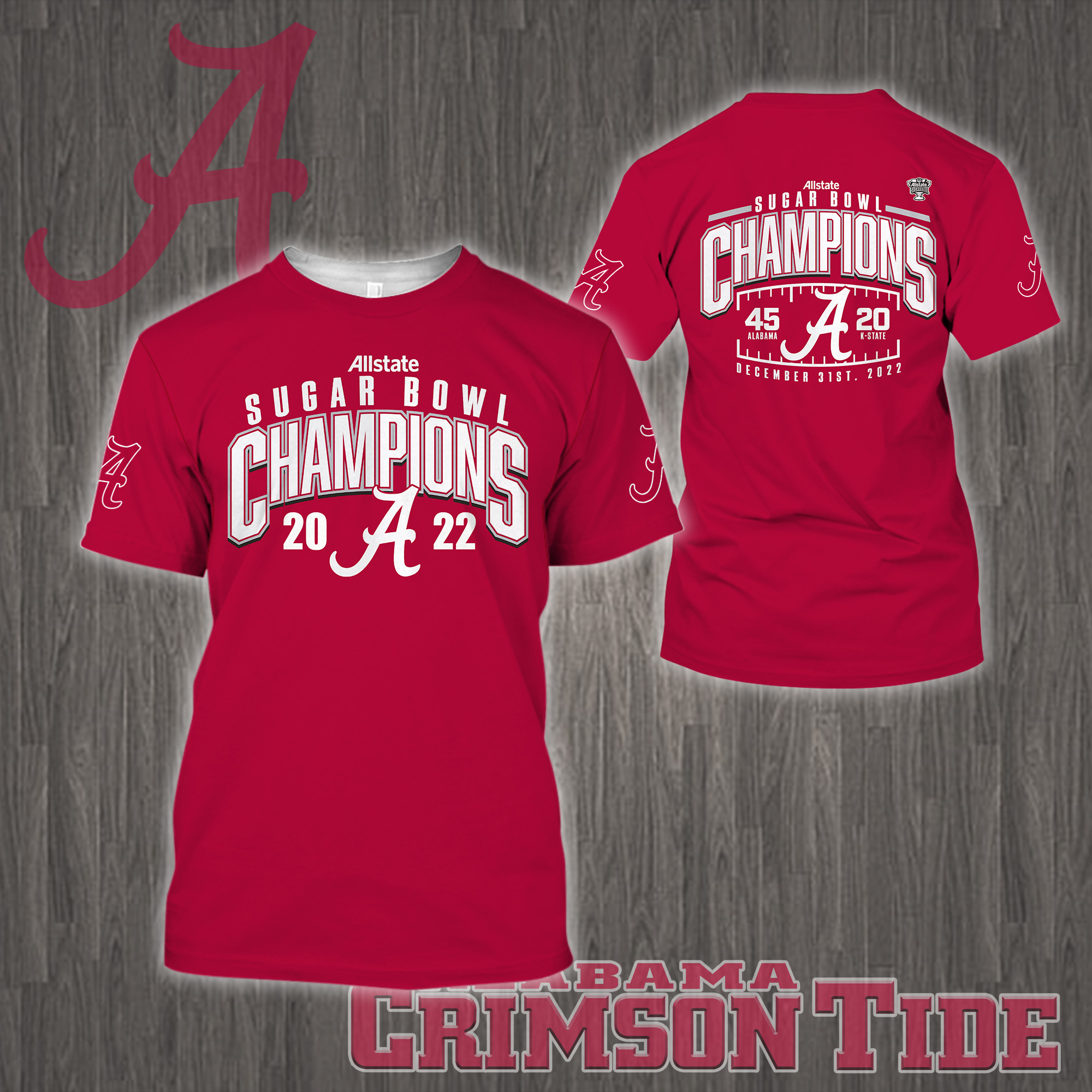 Alabama Crimson Tide 2022 Sugar Bowl Champions Shirt