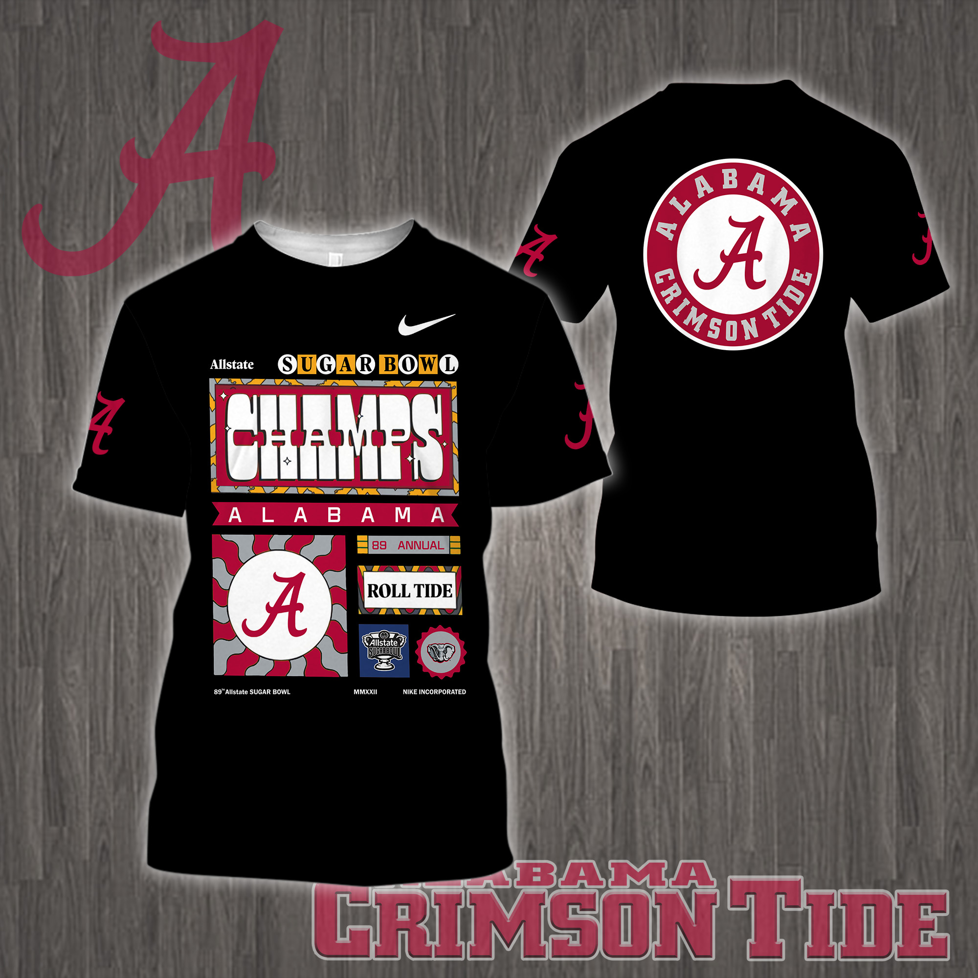 Alabama Crimson Tide 2022 Sugar Bowl Champions Shirt