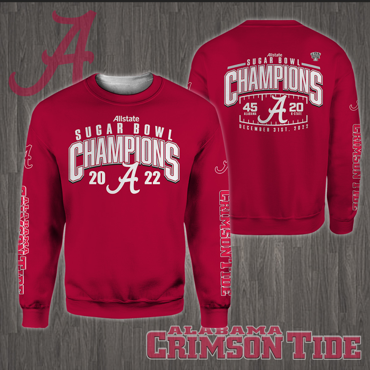 Alabama Crimson Tide 2022 Sugar Bowl Champions Shirt