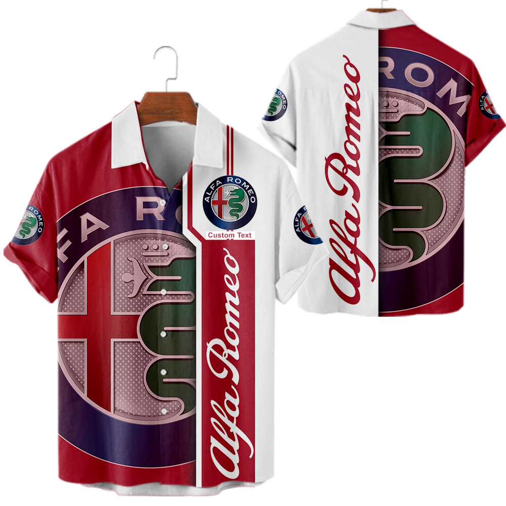 Alfa Romeo 3D Apparel Zip Hoodie,Pant,Polo, Button Hawaii Shirt Personalized