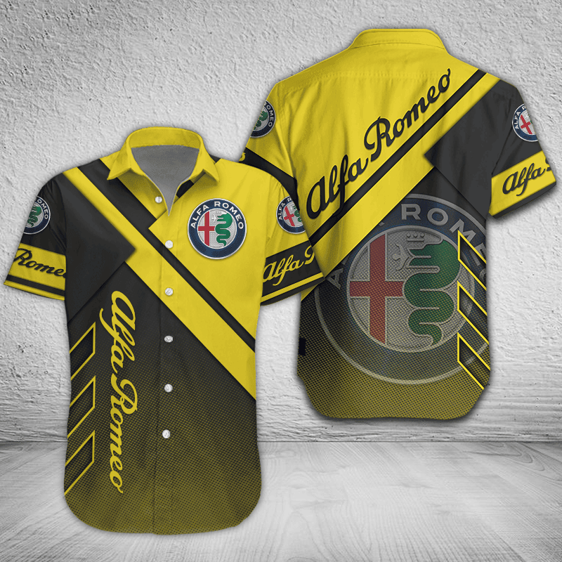 Alfa Romeo Button Shirt Custom Name, Multicolor