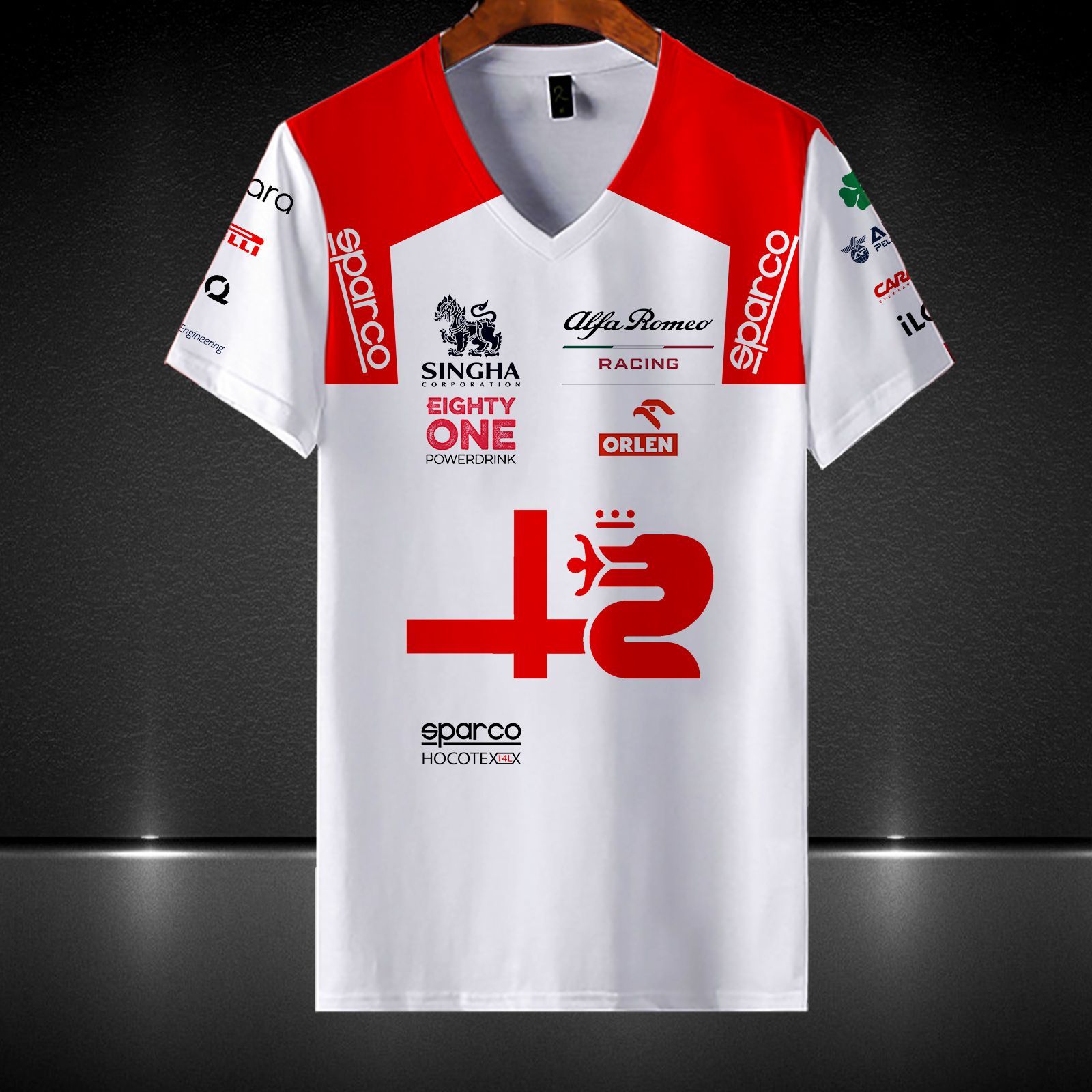 Alfa Romeo Racing ORLEN Printing T-Shirt, Polo, Hoodie, Zip, Bomber 9097