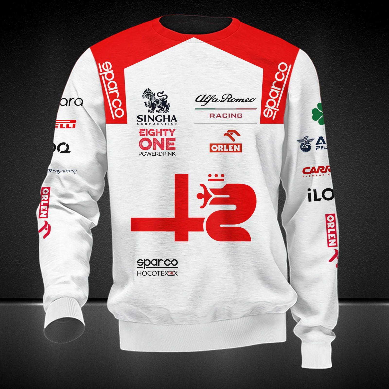 Alfa Romeo Racing ORLEN Printing T-Shirt, Polo, Hoodie, Zip, Bomber 9097