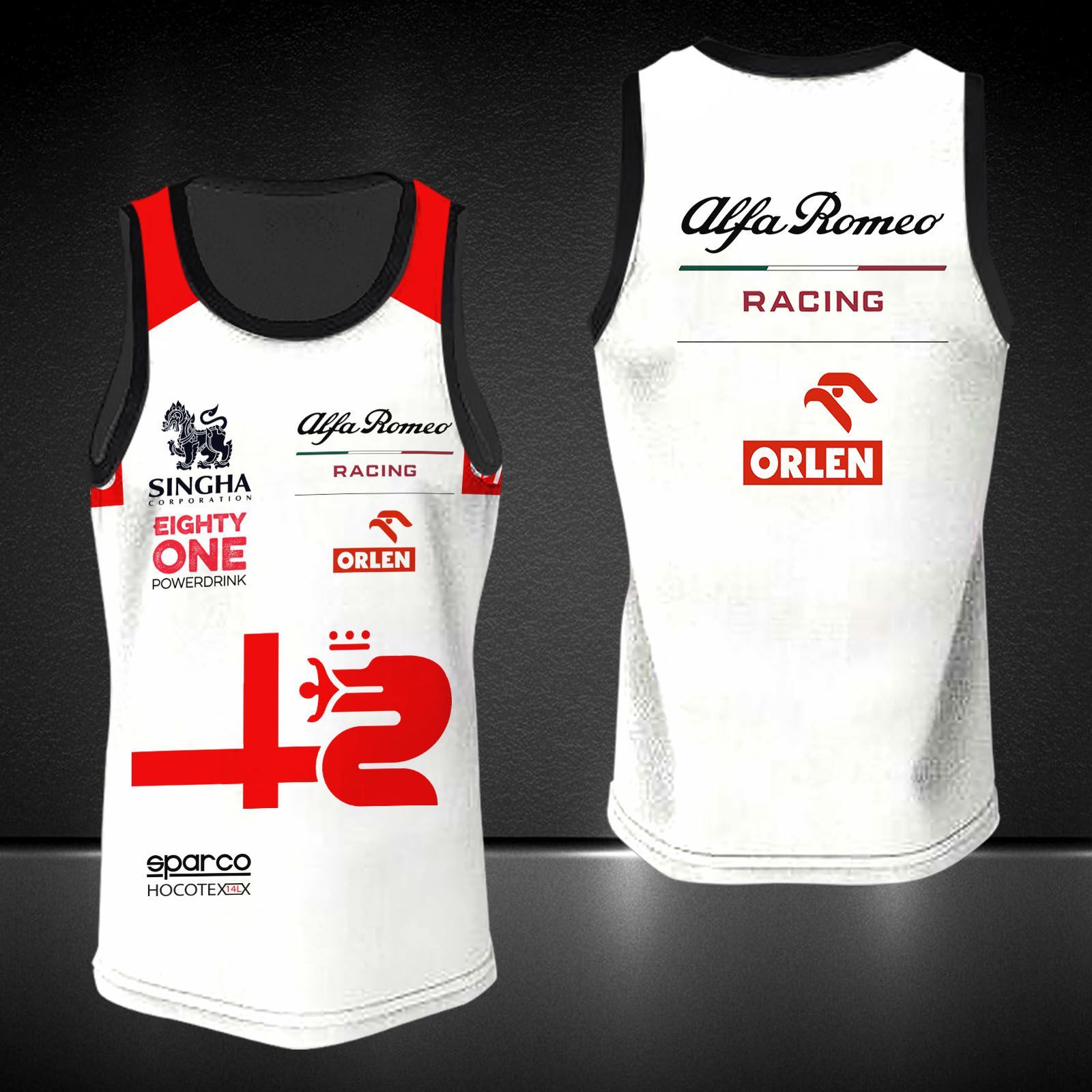 Alfa Romeo Racing ORLEN Printing T-Shirt, Polo, Hoodie, Zip, Bomber 9097