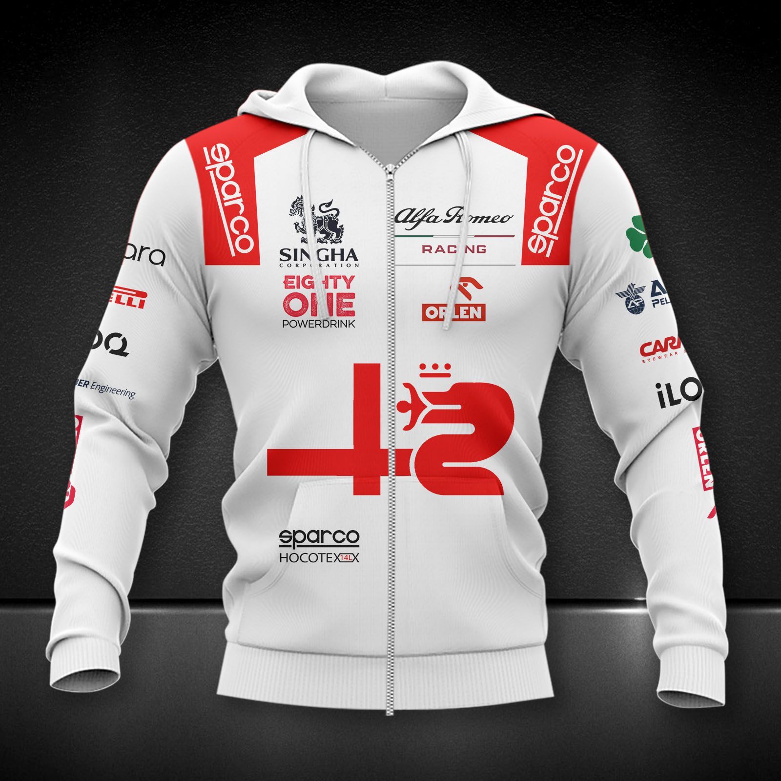 Alfa Romeo Racing ORLEN Printing T-Shirt, Polo, Hoodie, Zip, Bomber 9097