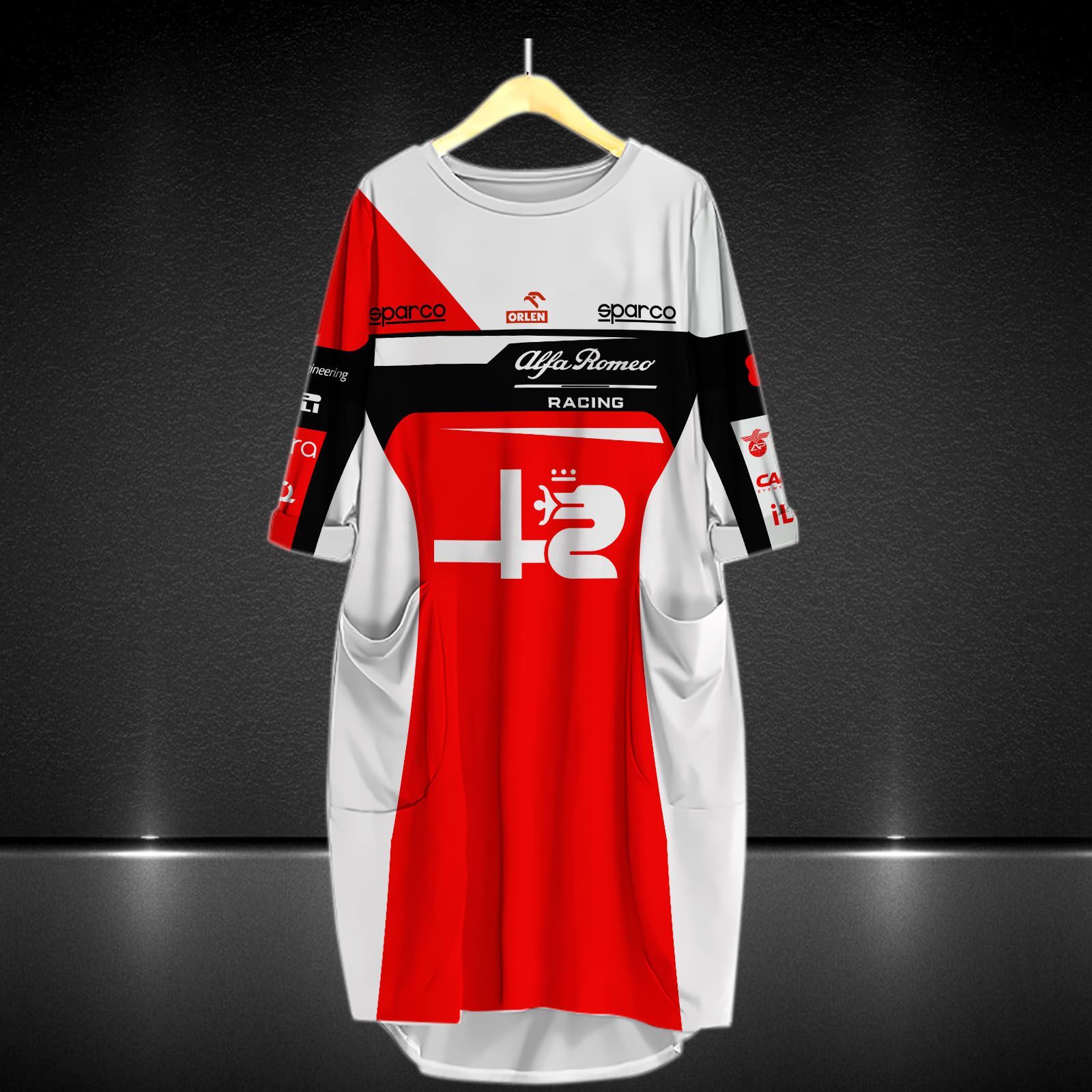 Alfa Romeo Racing ORLEN Printing T-Shirt, Polo, Hoodie, Zip, Bomber 9107