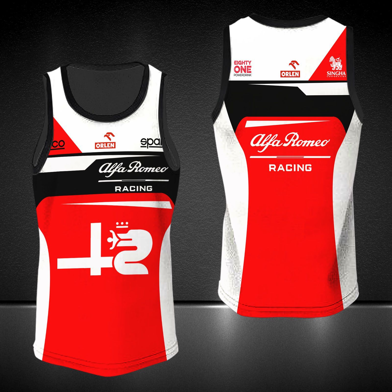 Alfa Romeo Racing ORLEN Printing T-Shirt, Polo, Hoodie, Zip, Bomber 9107