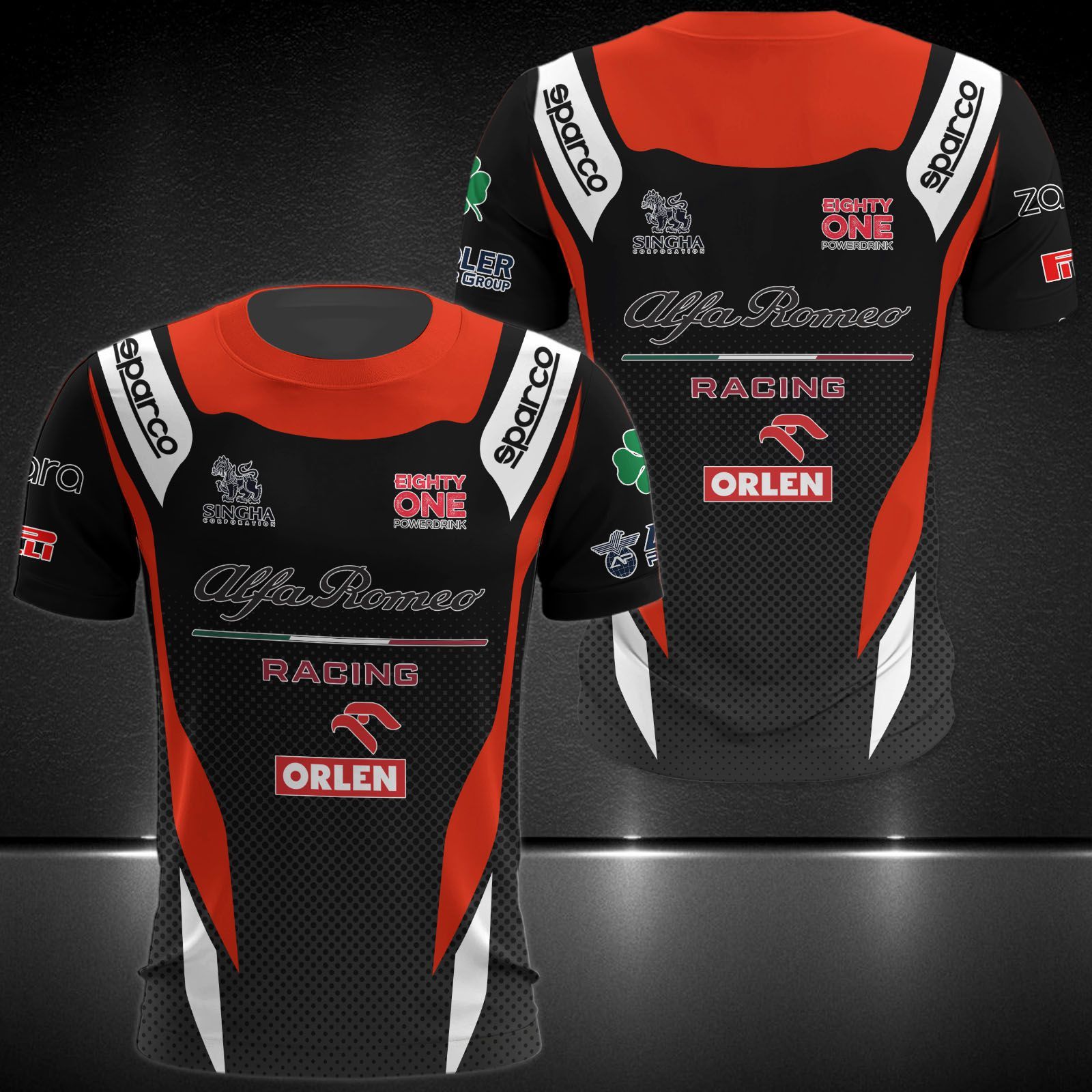 Alfa Romeo Racing ORLEN Printing T-Shirt, Polo, Hoodie, Zip, Bomber 9117