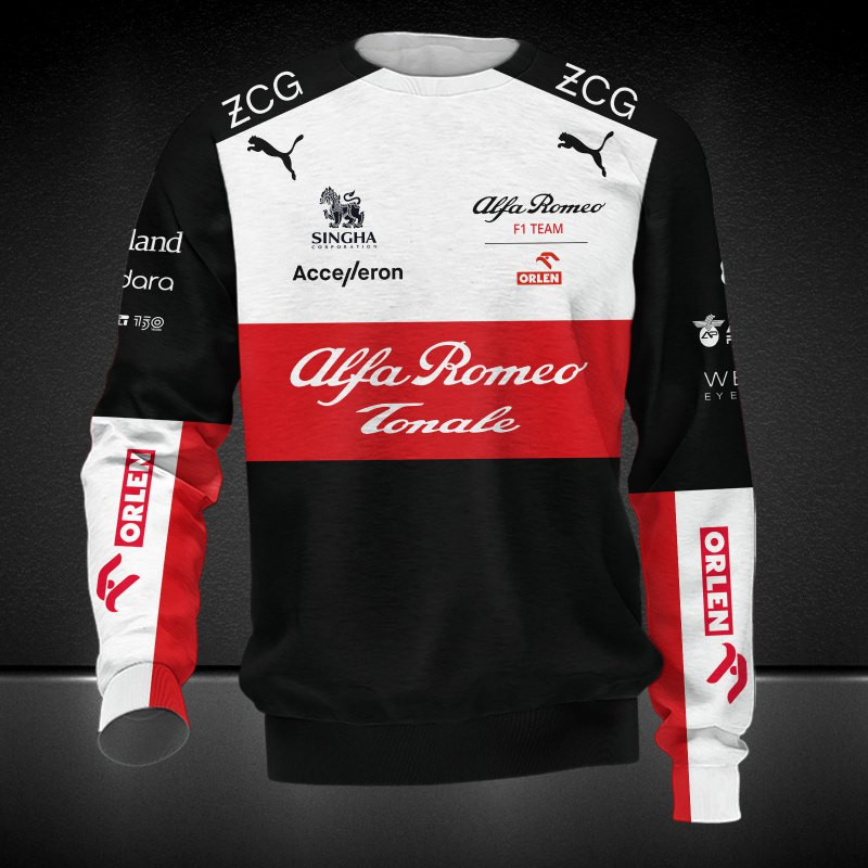 Alfa Romeo Racing ORLEN Printing T-Shirt, Polo, Hoodie, Zip, Bomber 9683