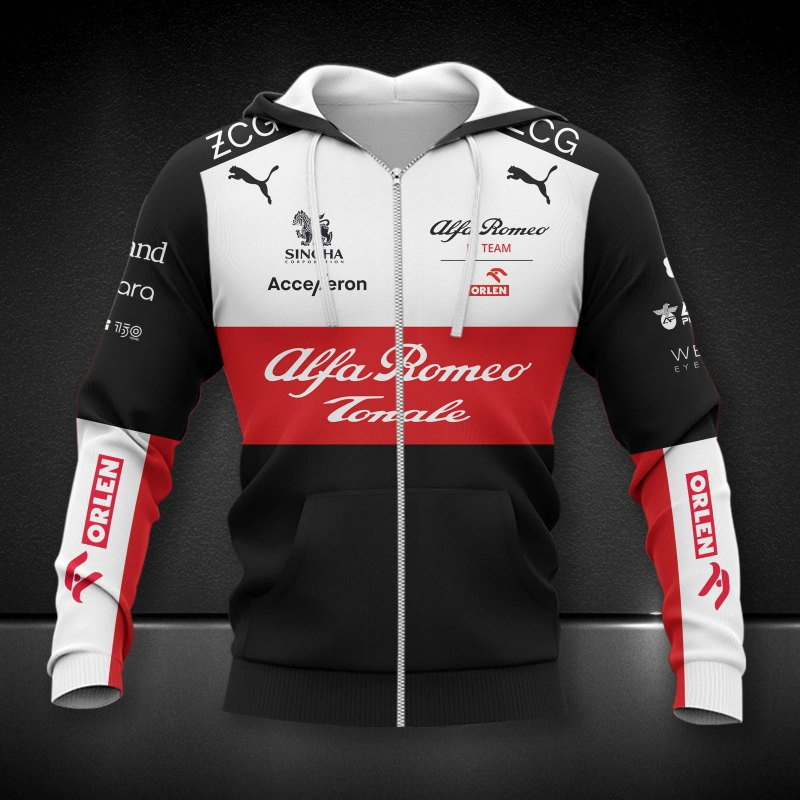 Alfa Romeo Racing ORLEN Printing T-Shirt, Polo, Hoodie, Zip, Bomber 9683