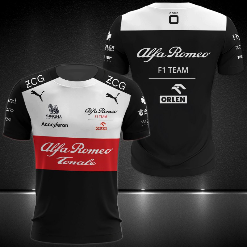 Alfa Romeo Racing ORLEN Printing T-Shirt, Polo, Hoodie, Zip, Bomber 9683