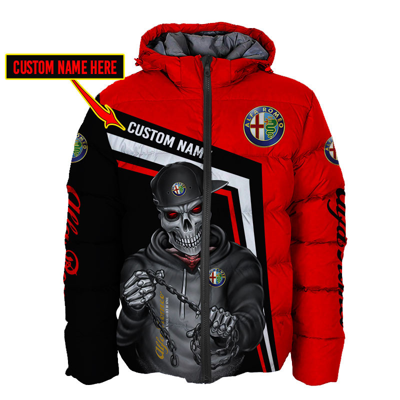 Alfa romeo Skull Tshirt, sweatshirt, Polo, Hawaiian, Hoodie 3D Apparel Full Printing Custom Name