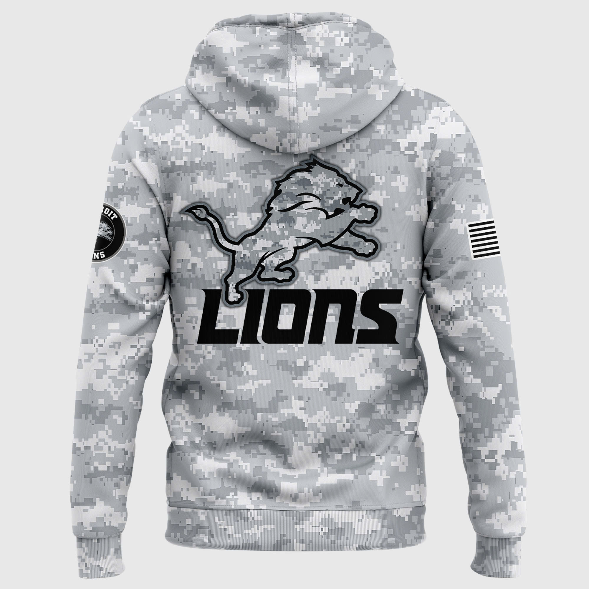 Arctic Camo Detroit Lions Salute to Service Club Fleece Pullover Hoodie