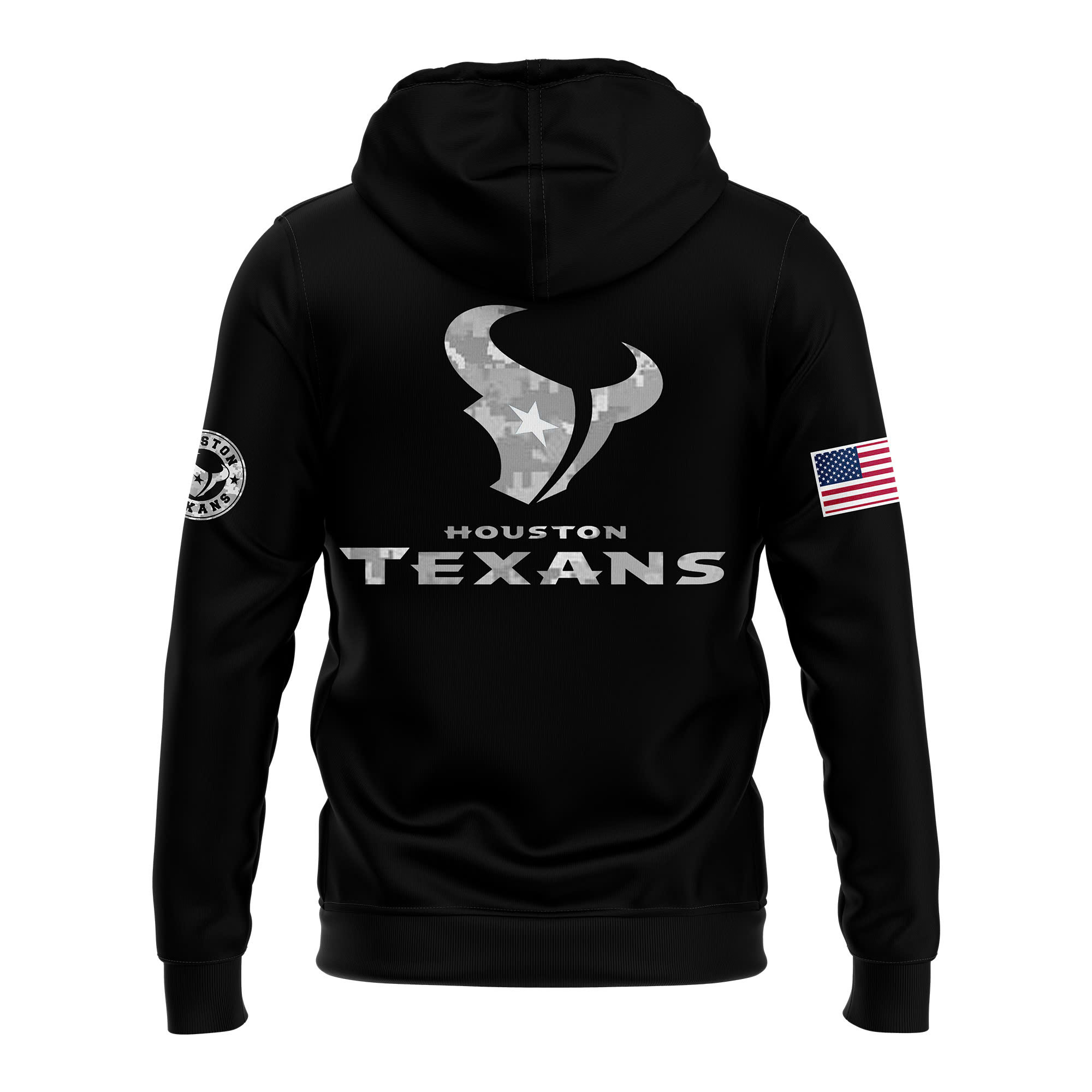 Arctic Camo Houston Texans Salute to Service Club Fleece Pullover Hoodie