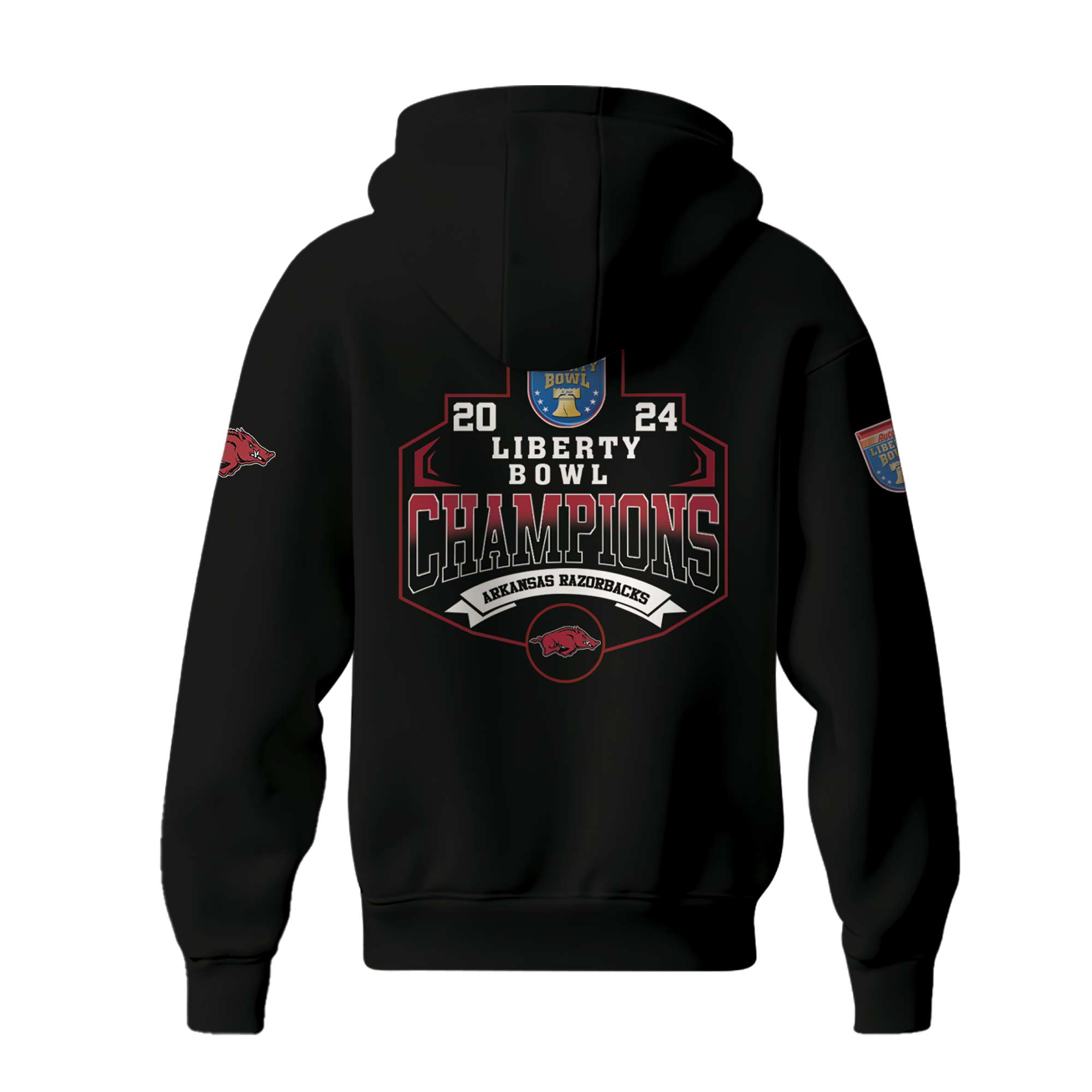 Arkansas Razorback Bowl Champion Hoodie Ver 1 Black
