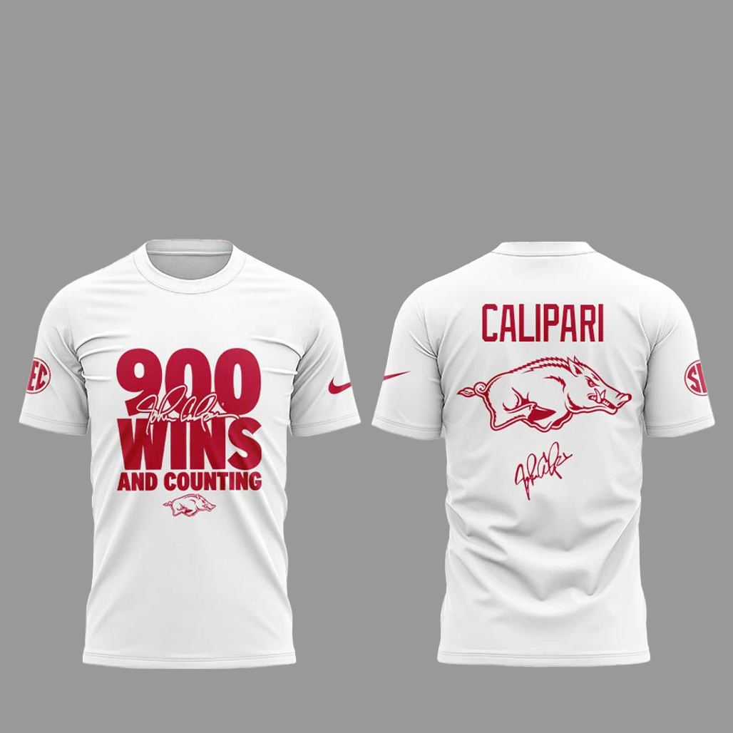 Arkansas Razorbacks Basketball Coach John Calipari 900 Wins and Counting Shirt