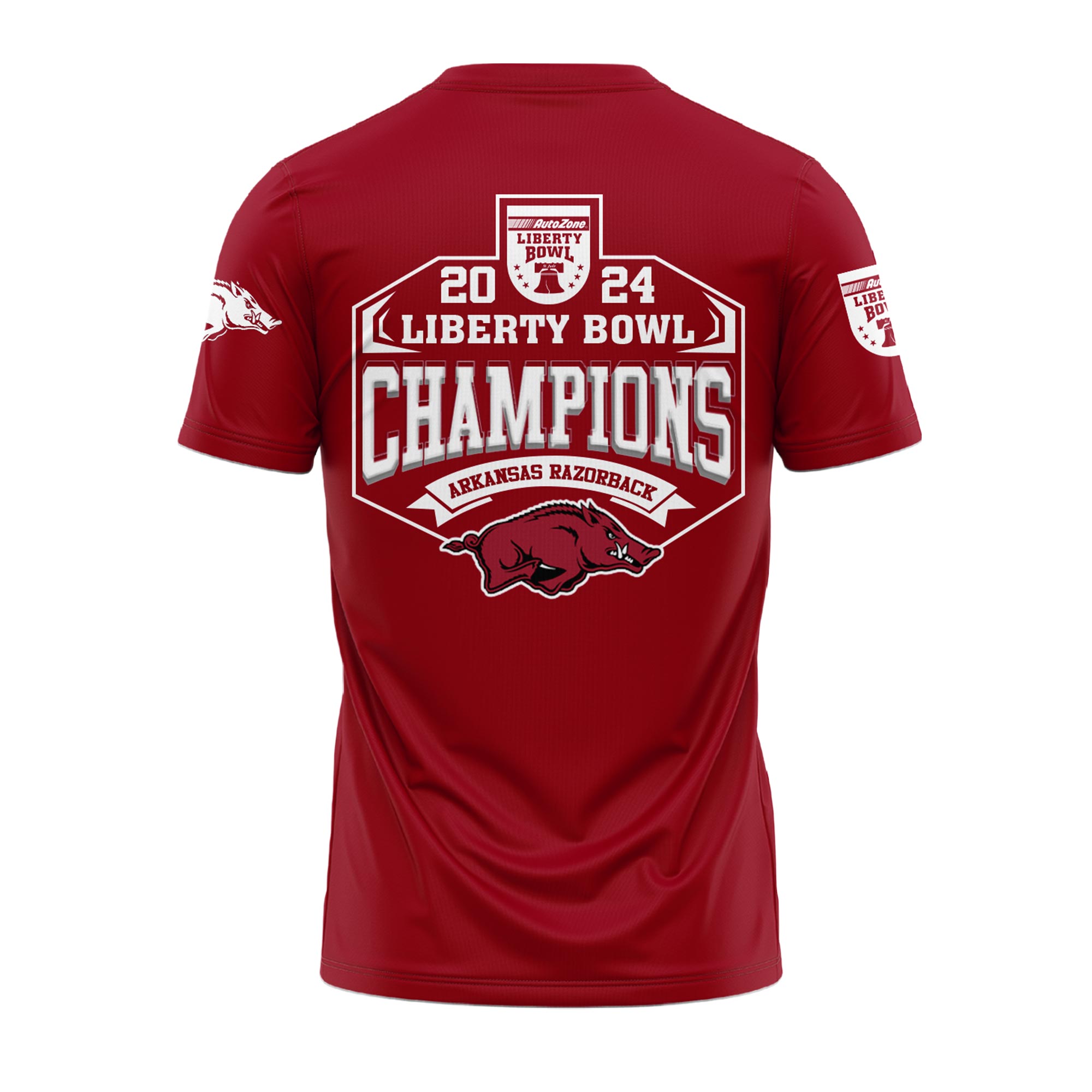 Arkansas Razorbacks Football AutoZone Liberty Bowl Champions TShirts #3