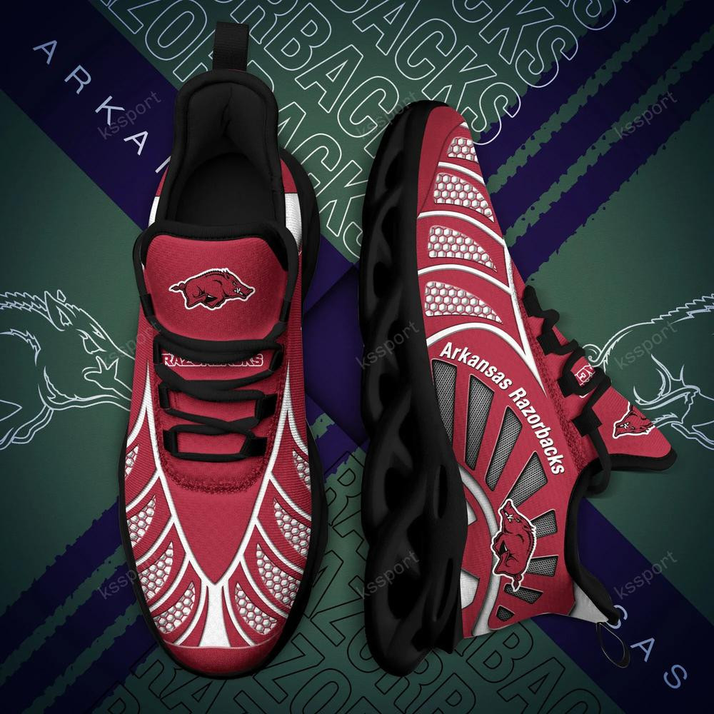 Arkansas Razorbacks Max Soul Clunky, Black And White Running Shoes