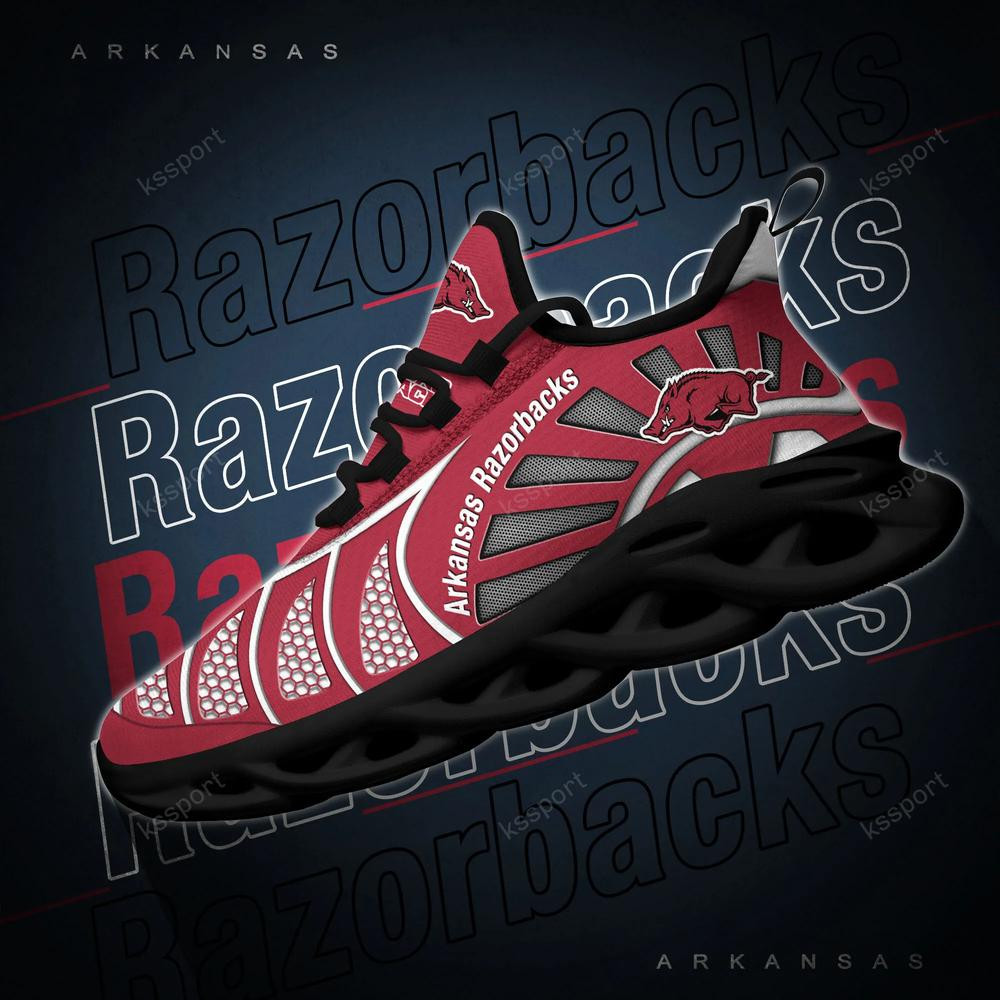 Arkansas Razorbacks Max Soul Clunky, Black And White Running Shoes