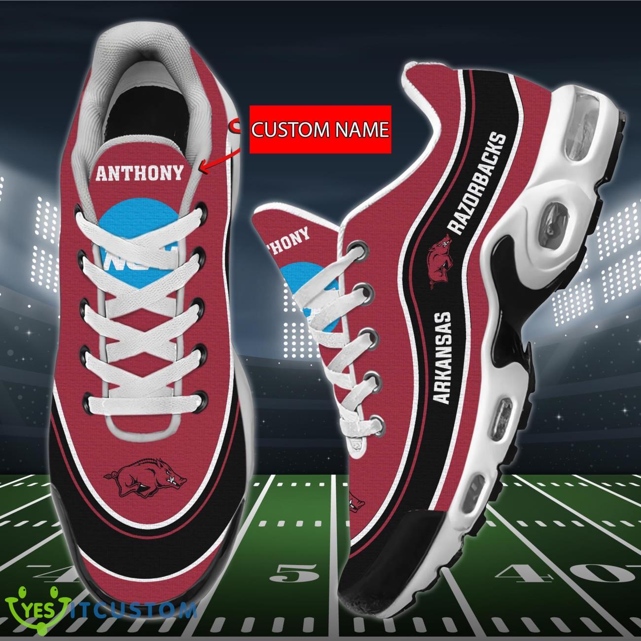 Arkansas Razorbacks NCAA Personalized Name Air Cushion Sports Shoes Sneaker KLTNS220188