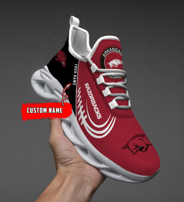 Arkansas Razorbacks PERSONALIZED MAX SOUL SHOES T1