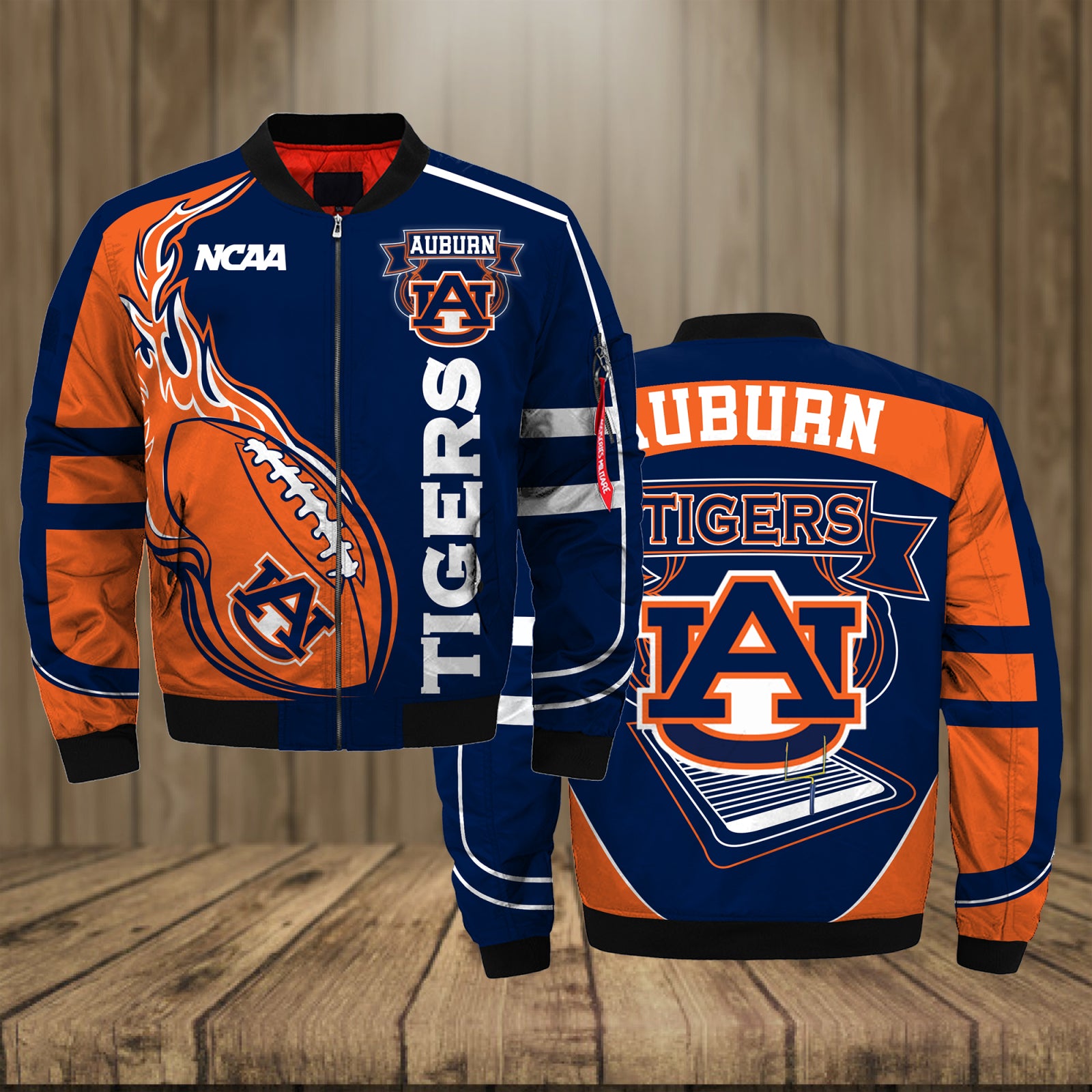Auburn Tigers Jacket 3D Printed Fire Ball