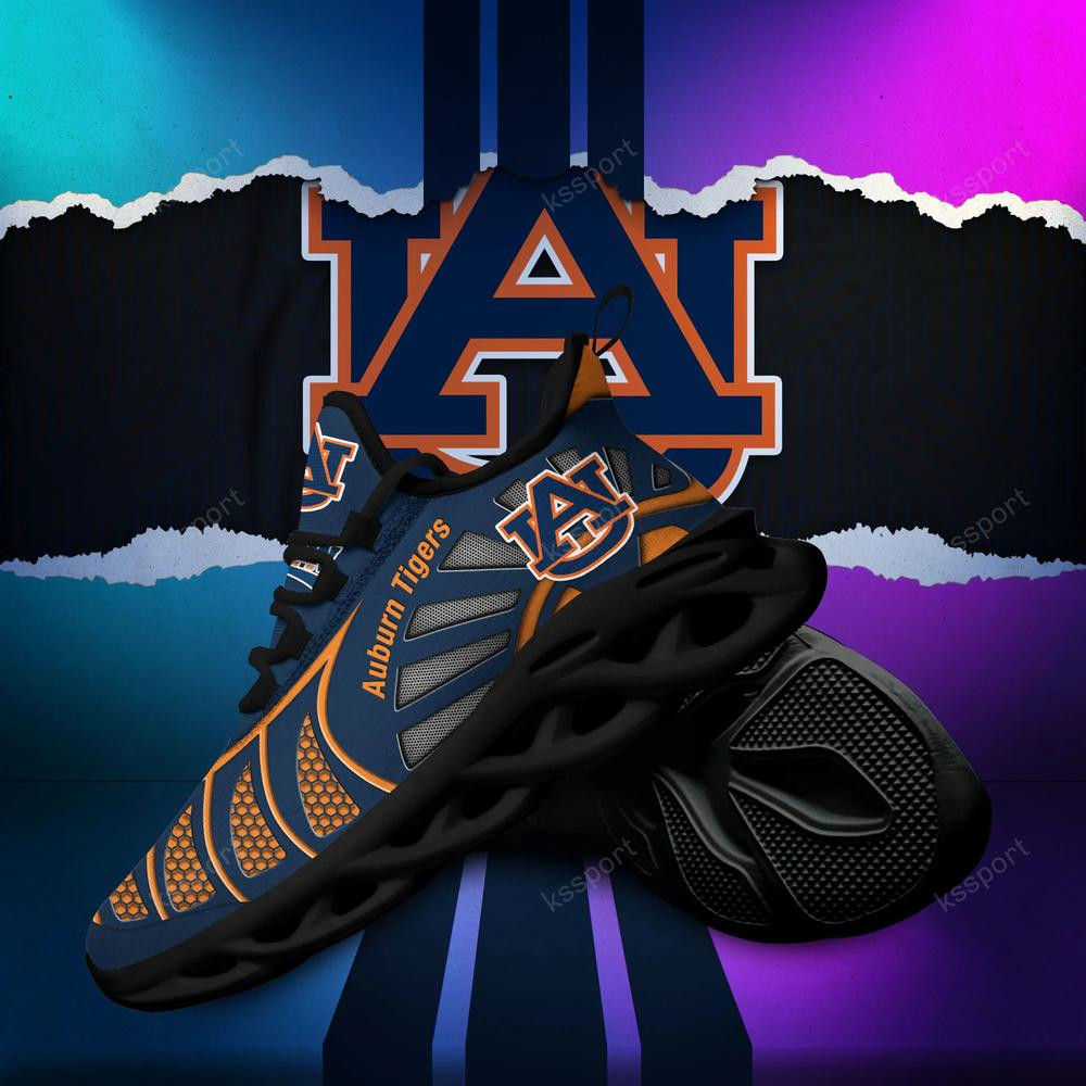 Auburn Tigers Max Soul Clunky, Black And White Running Shoes
