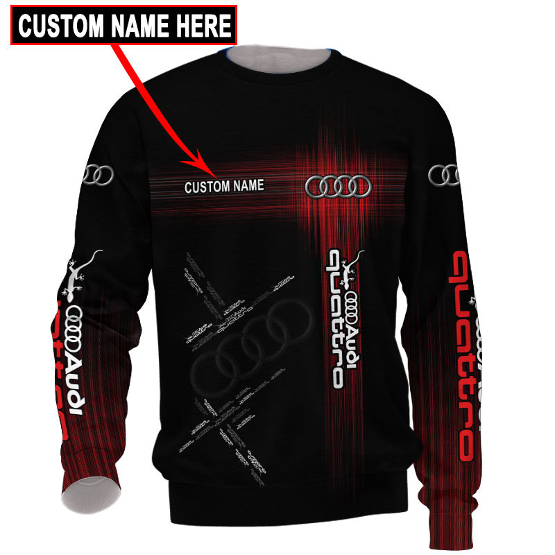 Audi quattro Skull Tshirt, sweatshirt, Polo, Hawaiian, Hoodie 3D Apparel Full Printing Custom Name