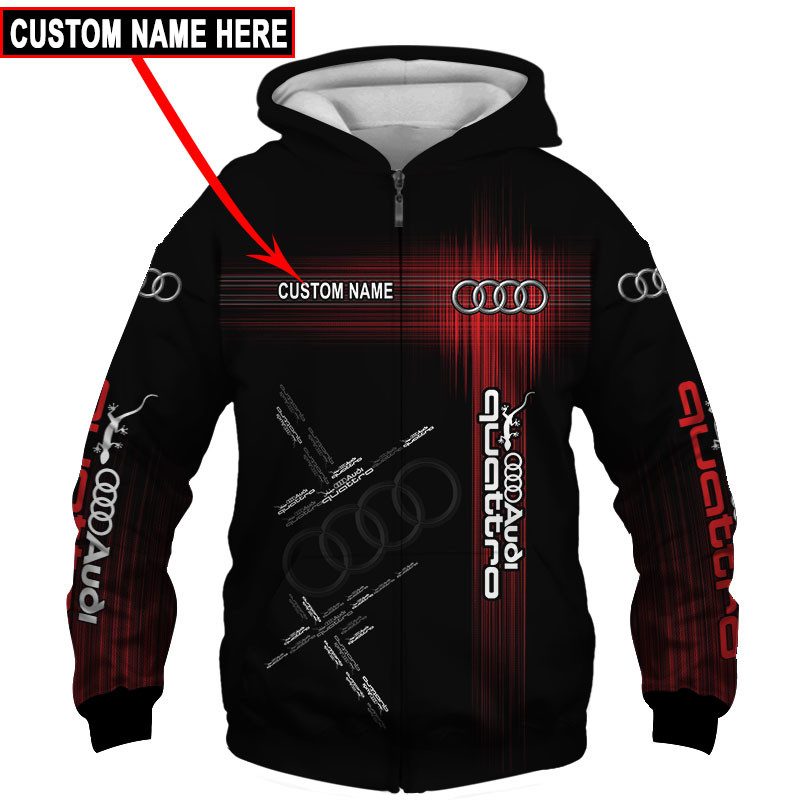 Audi quattro Skull Tshirt, sweatshirt, Polo, Hawaiian, Hoodie 3D Apparel Full Printing Custom Name