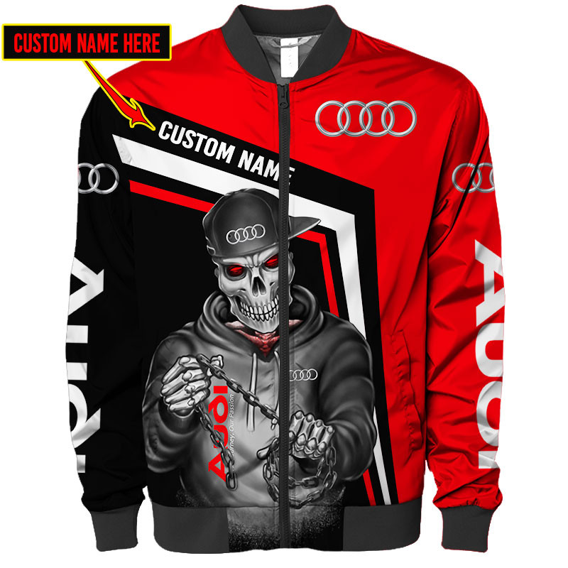 Audi Skull Tshirt, sweatshirt, Polo, Hawaiian, Hoodie 3D Apparel Full Printing Custom Name