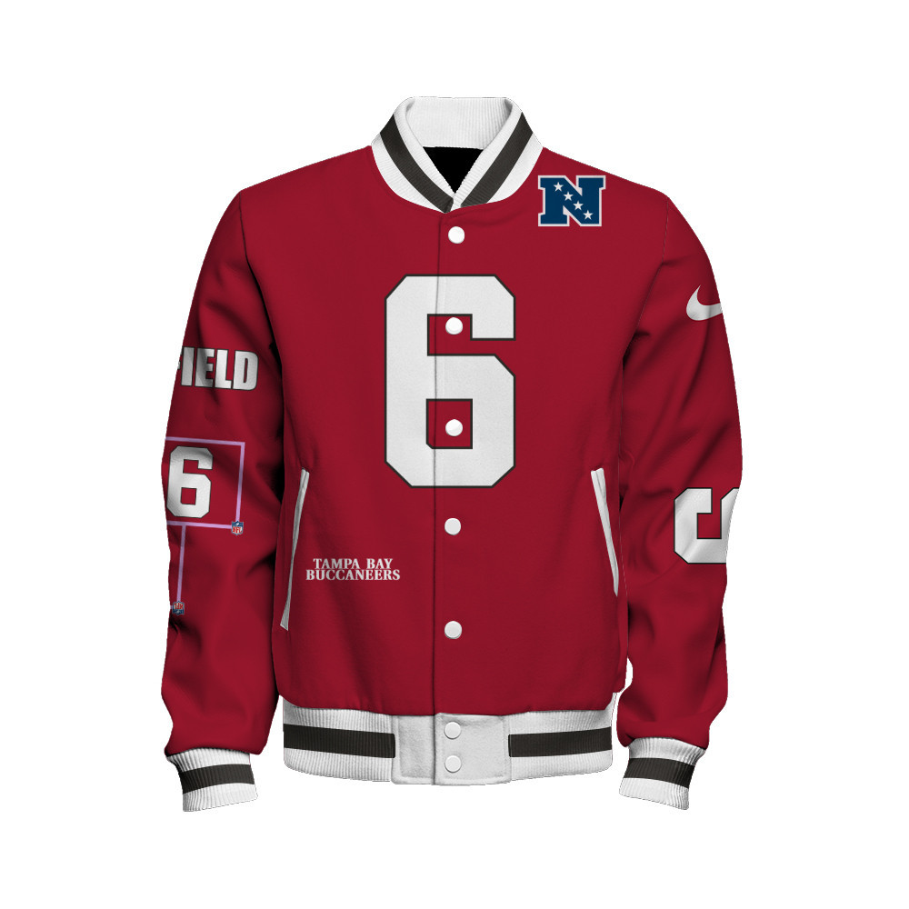 Baker Mayfield #6 Tampa Bay Buccaneers National Football League Unisex Varsity Jacket