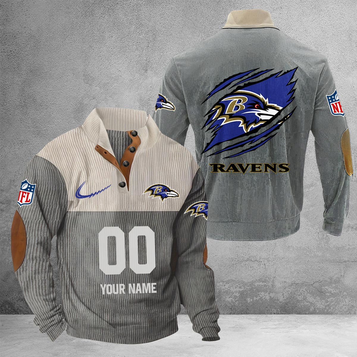 Baltimore Ravens 2D Fleece Sweater