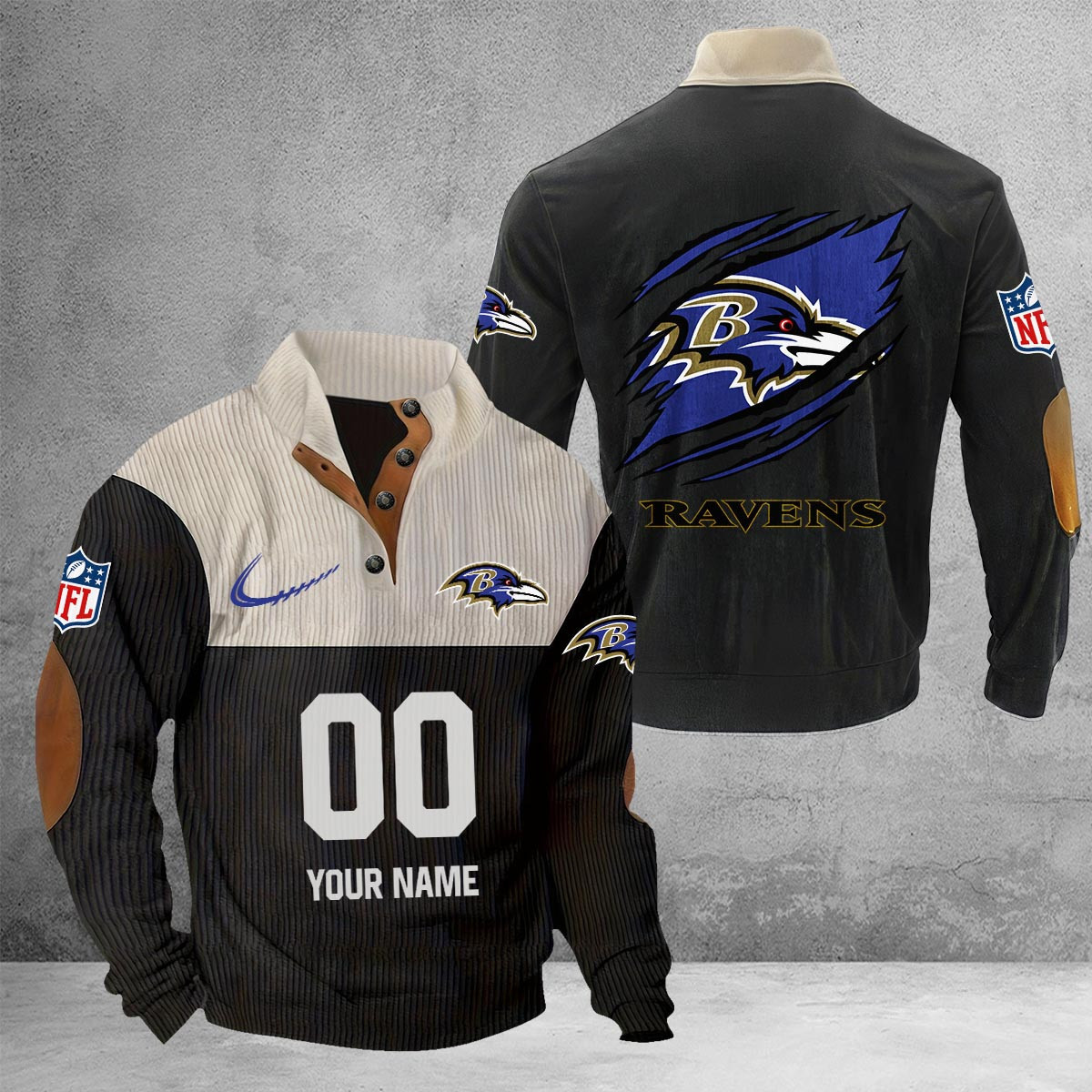 Baltimore Ravens 2D Fleece Sweater