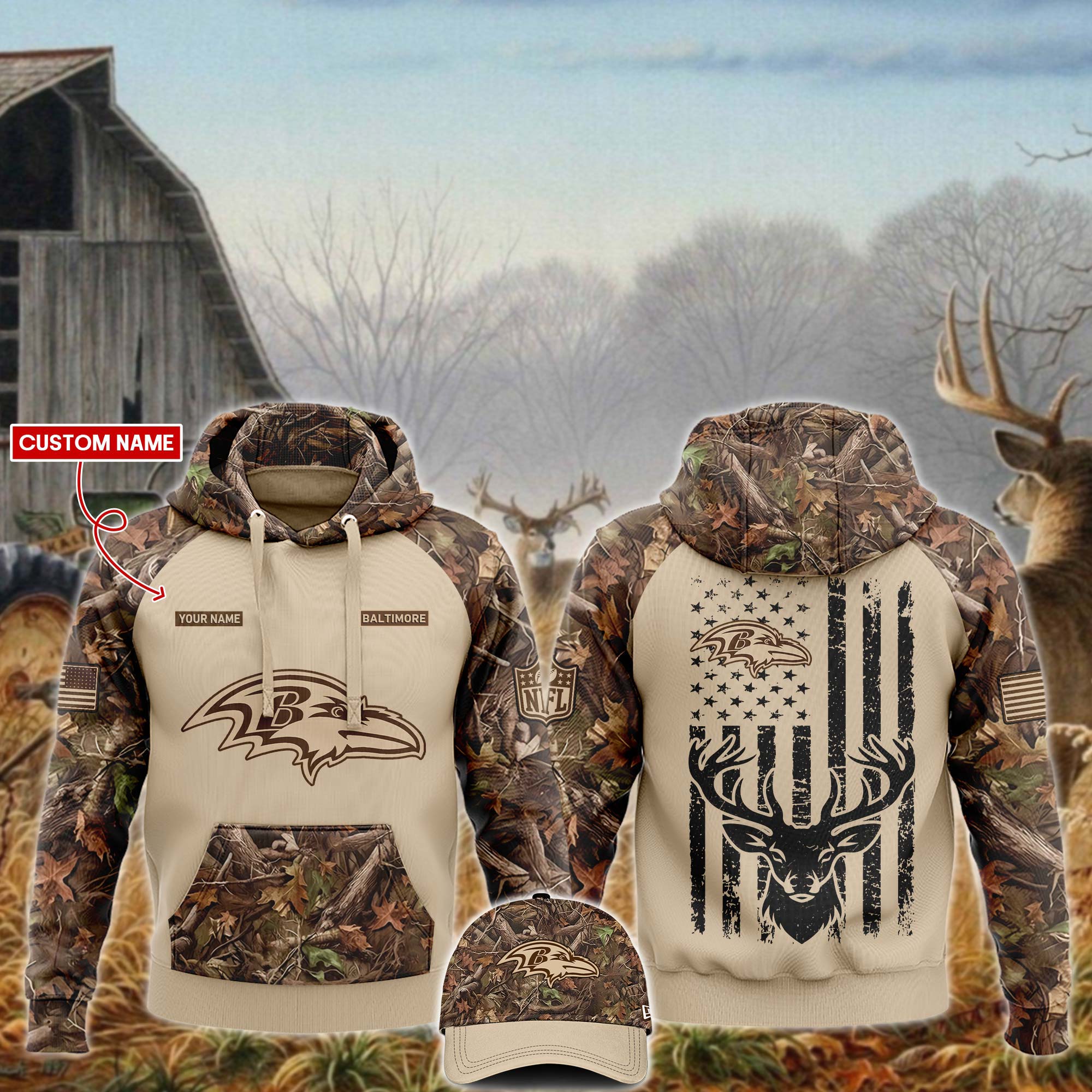 Baltimore Ravens x Hunting Hoodie